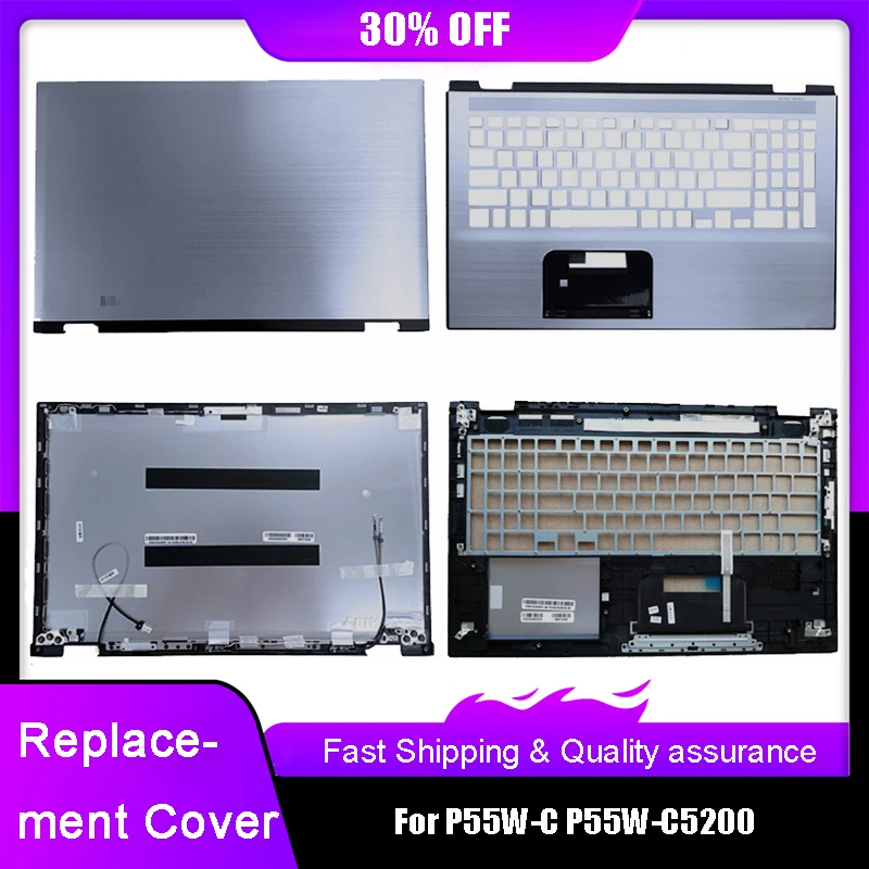 New Laptop LCD Back Cover For Toshiba P55W-C P55W-C5200 Series  Palmrest Upper Case Top Silver 13N0-2CA0R01 13N0-2CA0A01