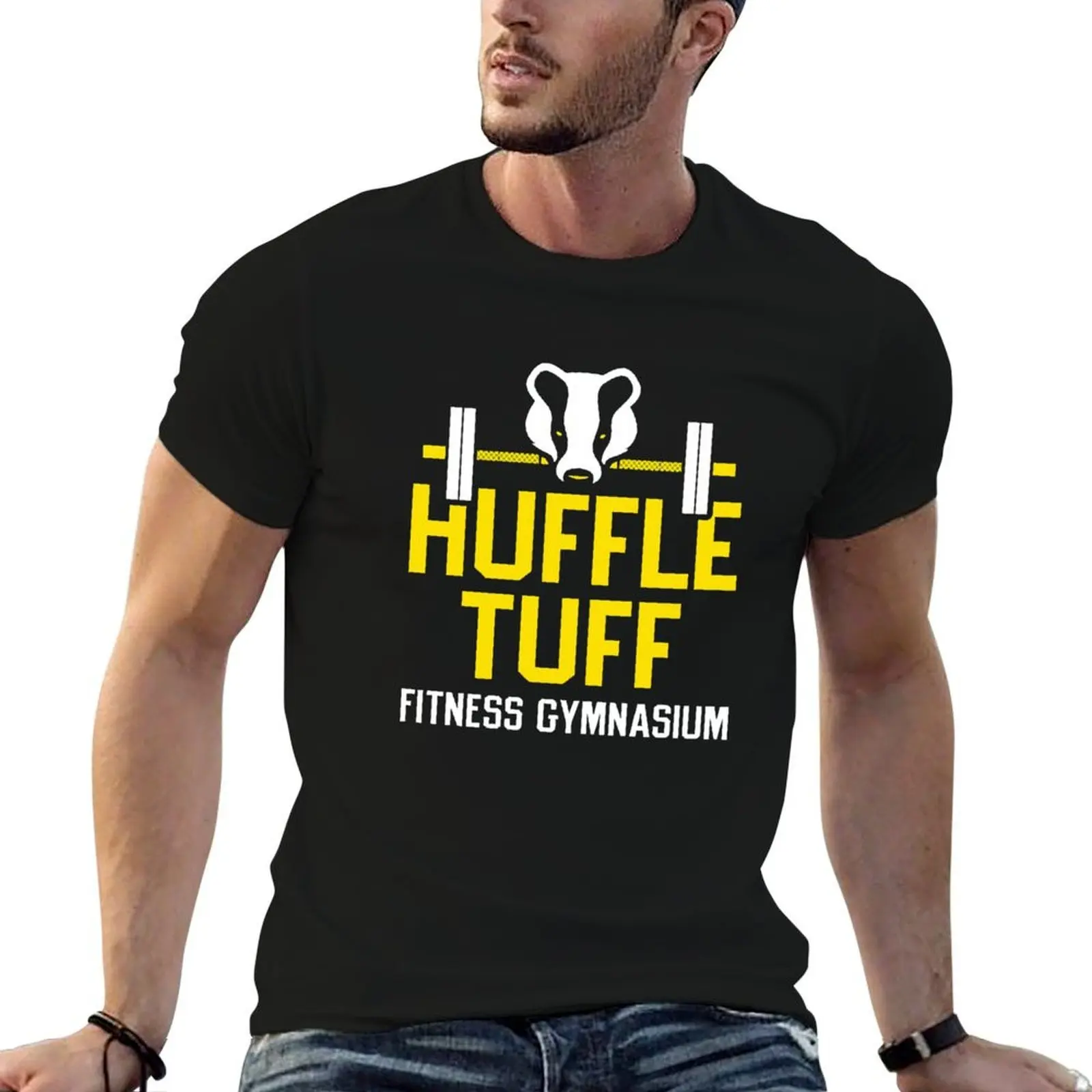 

Huffle Tuff Gym T-Shirt man t shirt heavy cotton black cotton t-shirt plain for man package man graphic t shirt T-Shirt