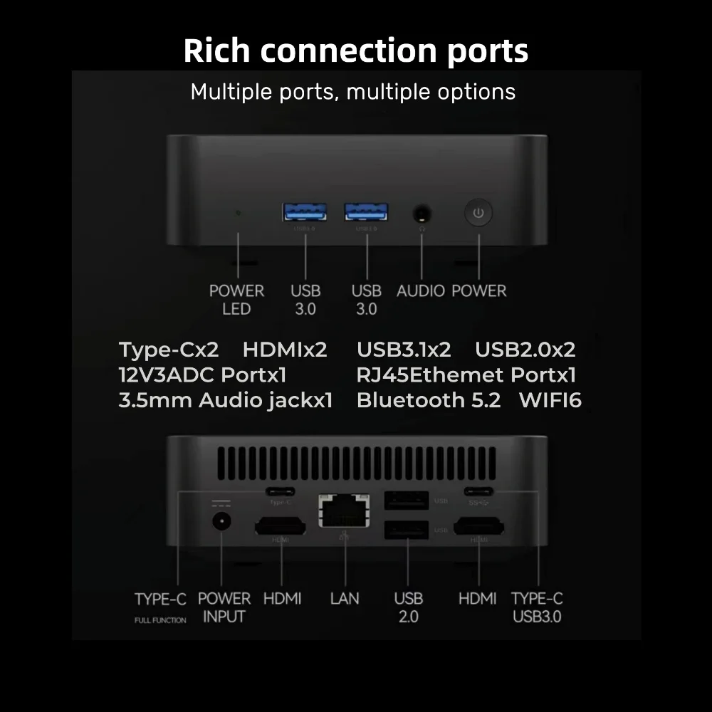 Mini PC Windows 11 Pro Intel Core i9 10980HK 16GB 32GB RAM 1TB 2TB