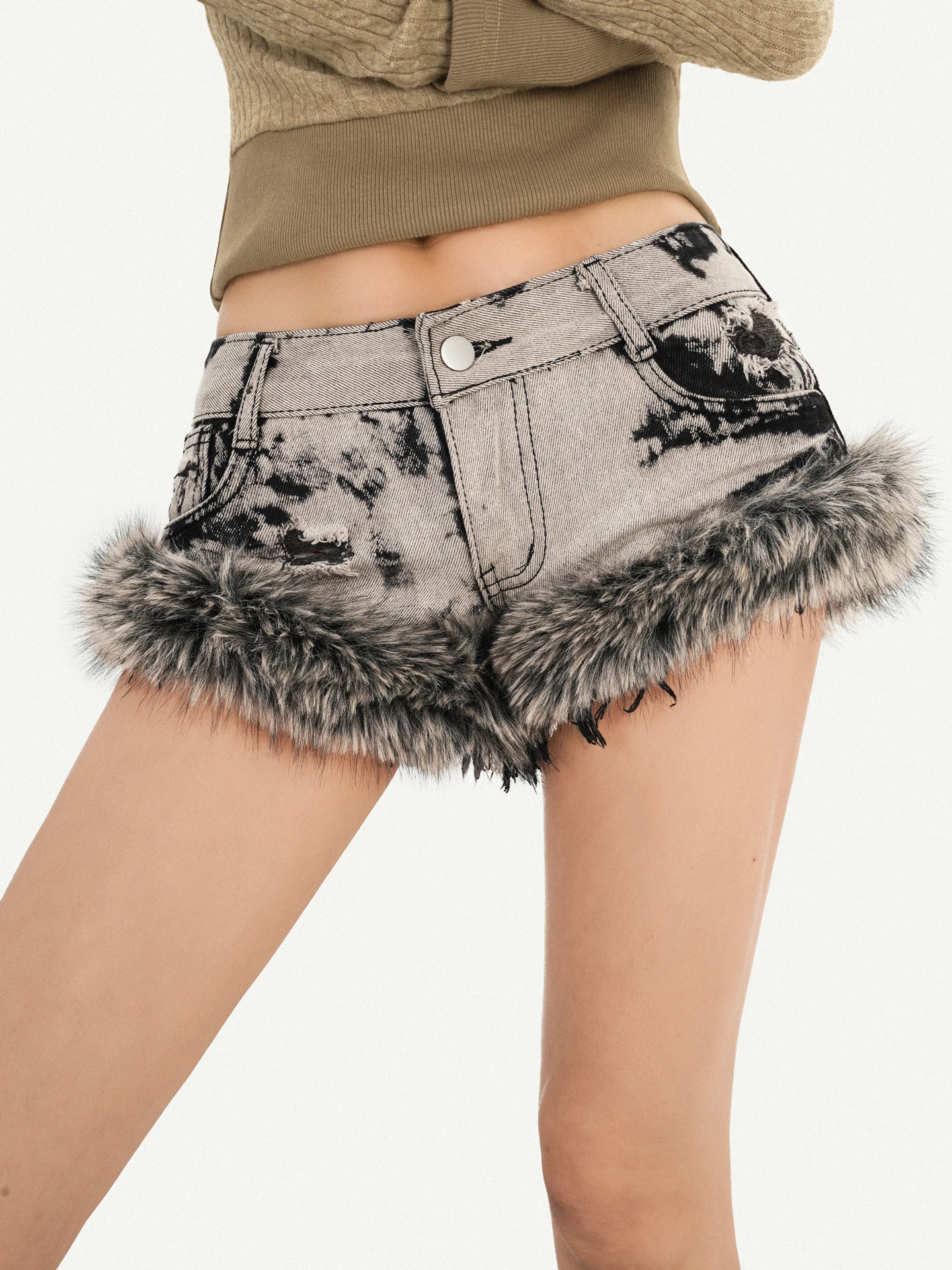 

Джинсовые шорты с низкой талией для женщин, модные, в уличном стиле, рваные, в стиле Spicy Girl, NICO MOLLY, Milk Cool, ретро, ранняя мода