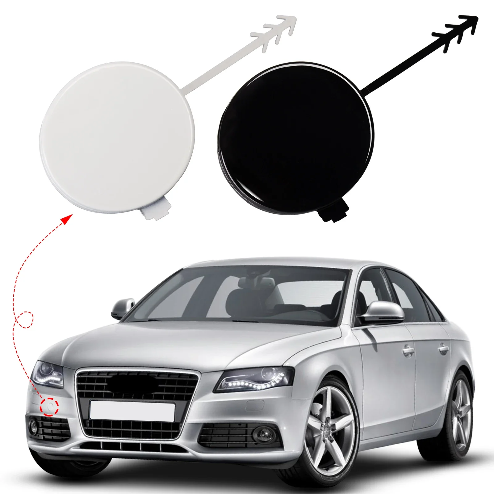 

Передний бампер OLANGDA, крышка фаркопа, буксировочная проушина для Audi A4 B8, аксессуары 2008-2012, правая 8K0807241 8K0807241GRU