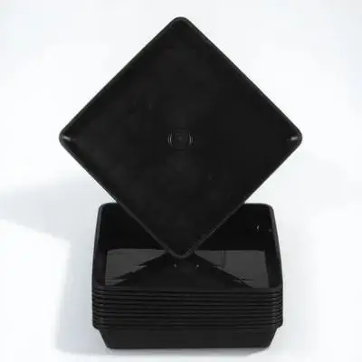 

12 Pcs Flower Pot Bottom Mat Drip Tray Saucer Potted Plant Base Square Plates Plastic Saucers