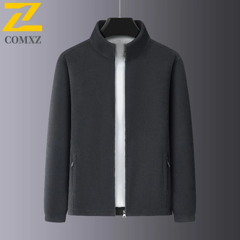 

COMXZ повседневная мужская куртка с воротником-стойкой, утолщенная теплая парка для пешего туризма и путешествий, однотонная дизайнерская легкая зимняя новая одежда