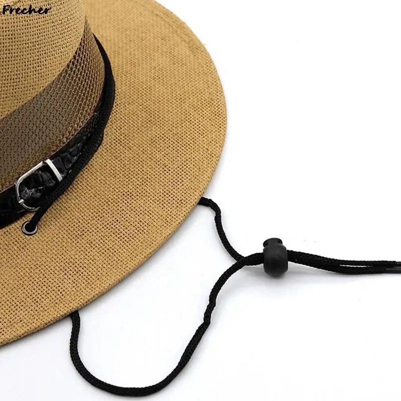 Summer Sunshade Fedora Hats Men Western Cowboy Hat Straw Beach Panama Wedding Party Caps Unisex Outdoor Fishing Chapeau New