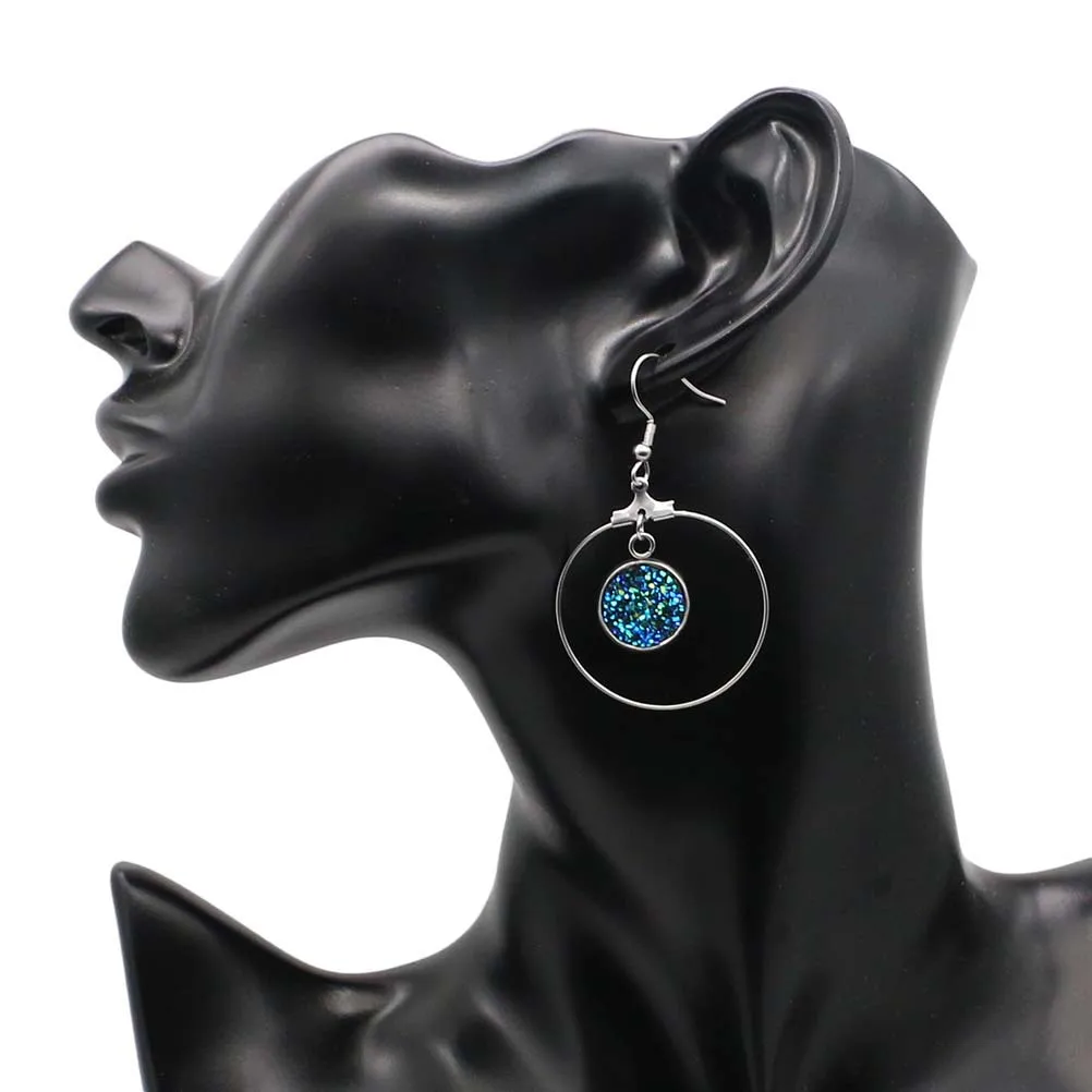 20Pcs Stainless Steel Earring Bezel Tray Round Base DIY Jewelry Making Earring Pendant Setting Tray for Earrings Making 18mm