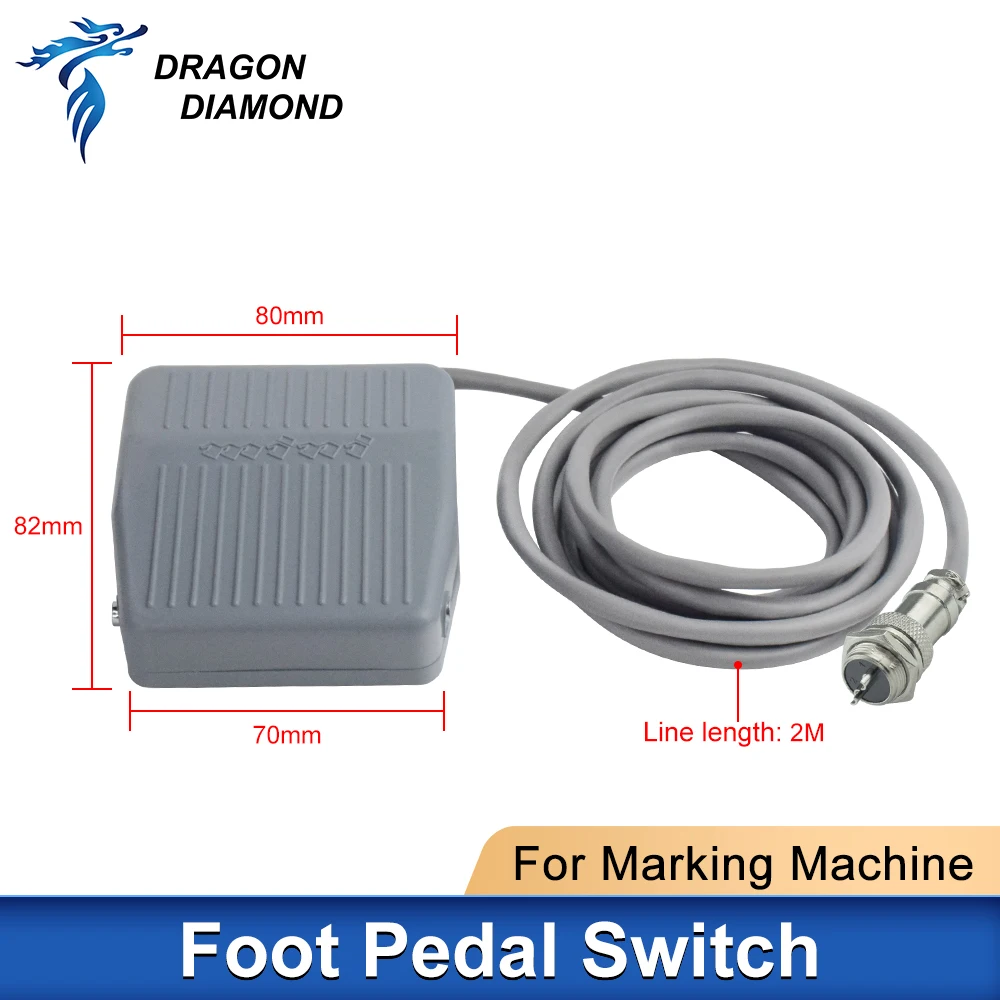 Plastic Foot Pedal Switch Anti Slip Momentary Control Switch Footswitch Electric Power Universal Use Fiber Marking Machine