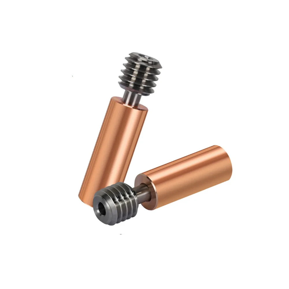 2PCS FLSUN SR/Q5 3D Printer Hotend Accessories Heat Break Throat Tubes Super Racer Part Component Titanium Alloy Plated Copper