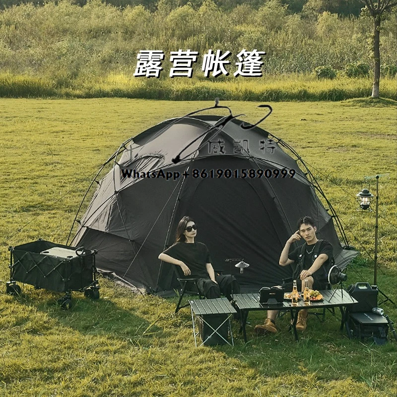 

Semi-autonomous spherical tent outdoor portable rainproof thickened spherical large blackened commander dome tent