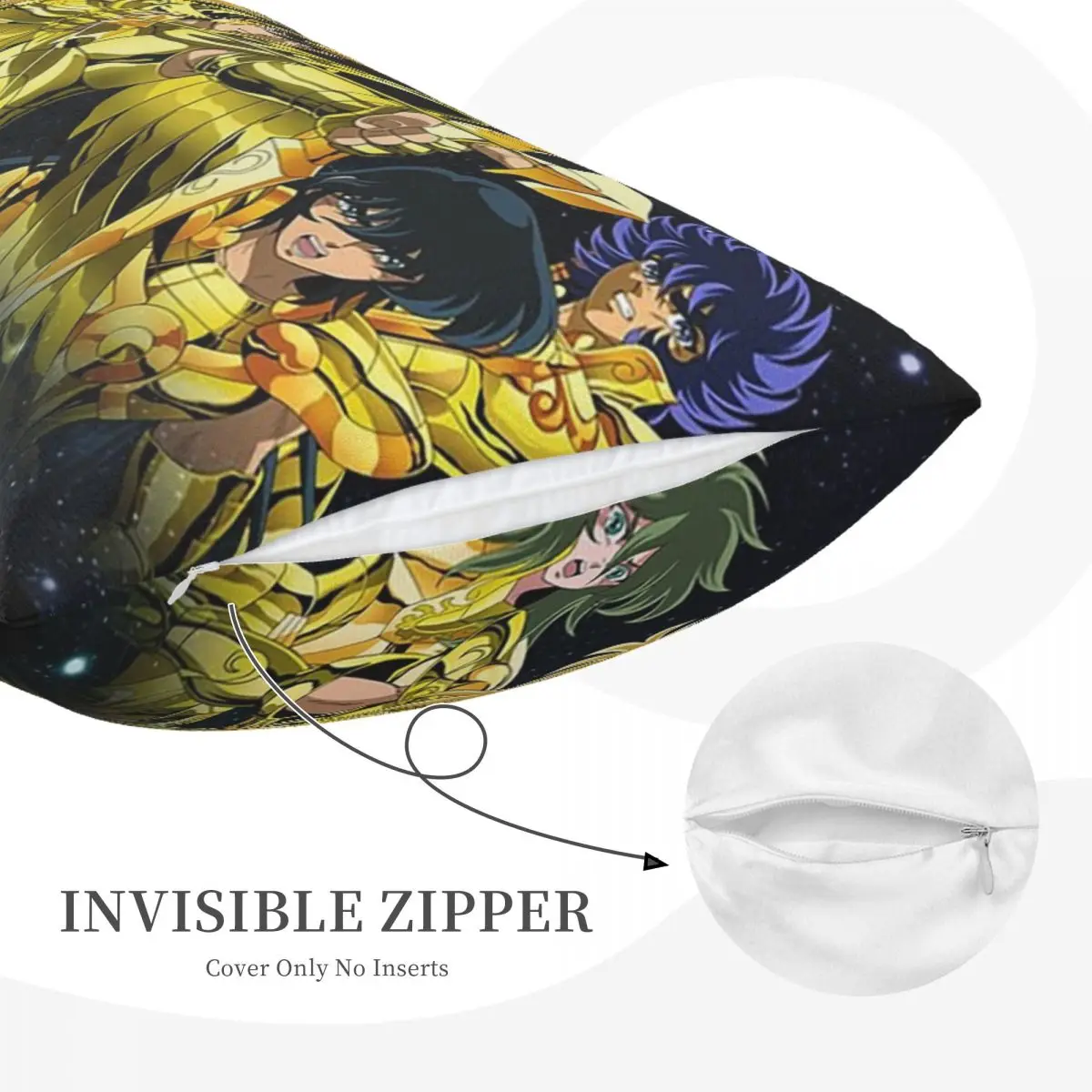 Knights Of The Zodiac Chevaliers Du Zodiaque Rectangle Pillowcase Cushion Cover Decor Bedroom Bed Home Comfort Throw Pillow