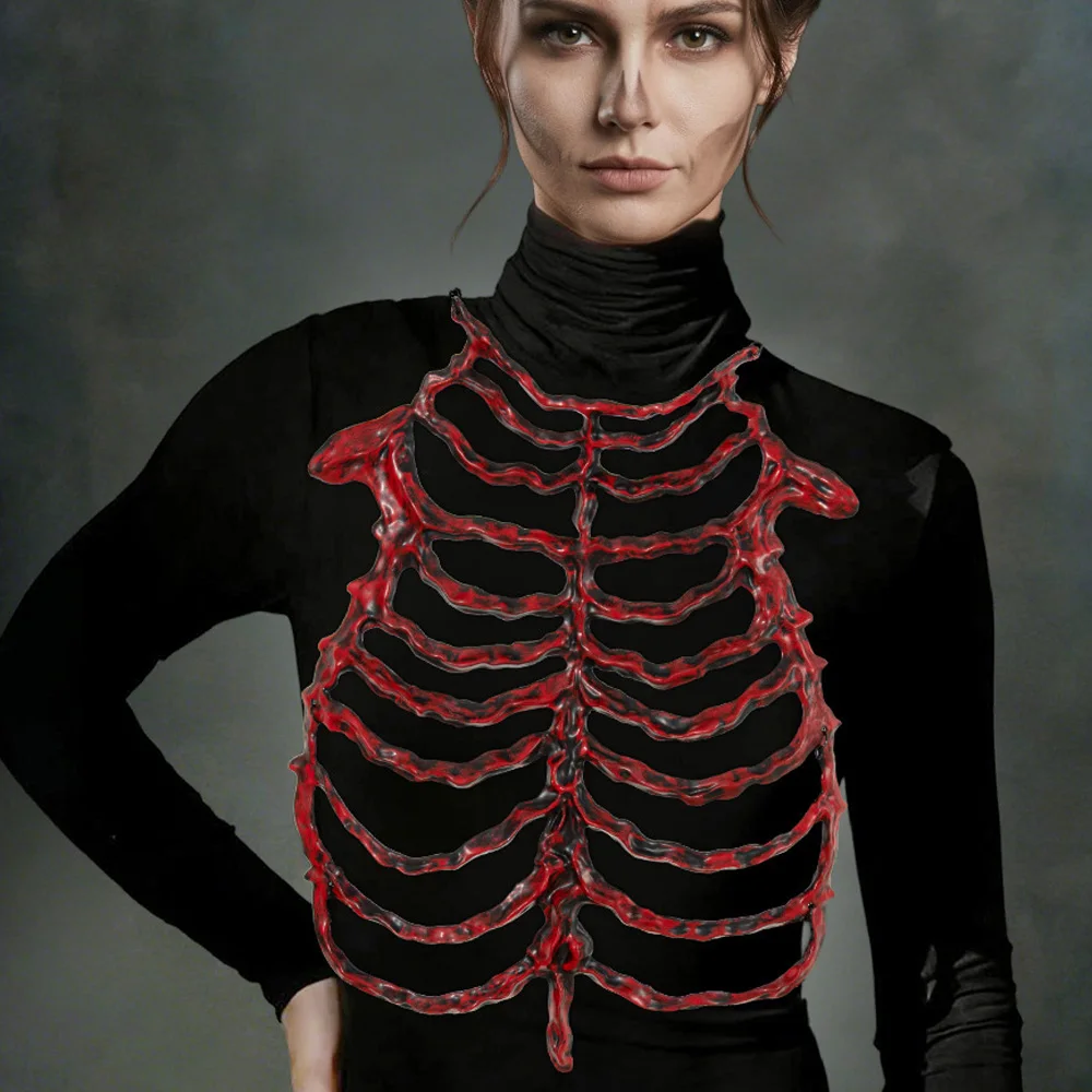 Day of the Dead Skeleton Bones Cosplay Cutout Skull Skeleton Halloween Carnival Dress Up Party Costume Props