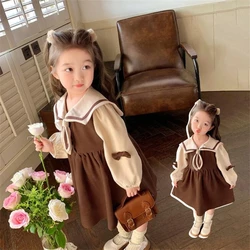 Vestito da ragazza festa per bambini abito da sera di compleanno 2023 marrone inverno autunno cotone Plus addensare Flower Girl Dress adolescenti bambini Cl