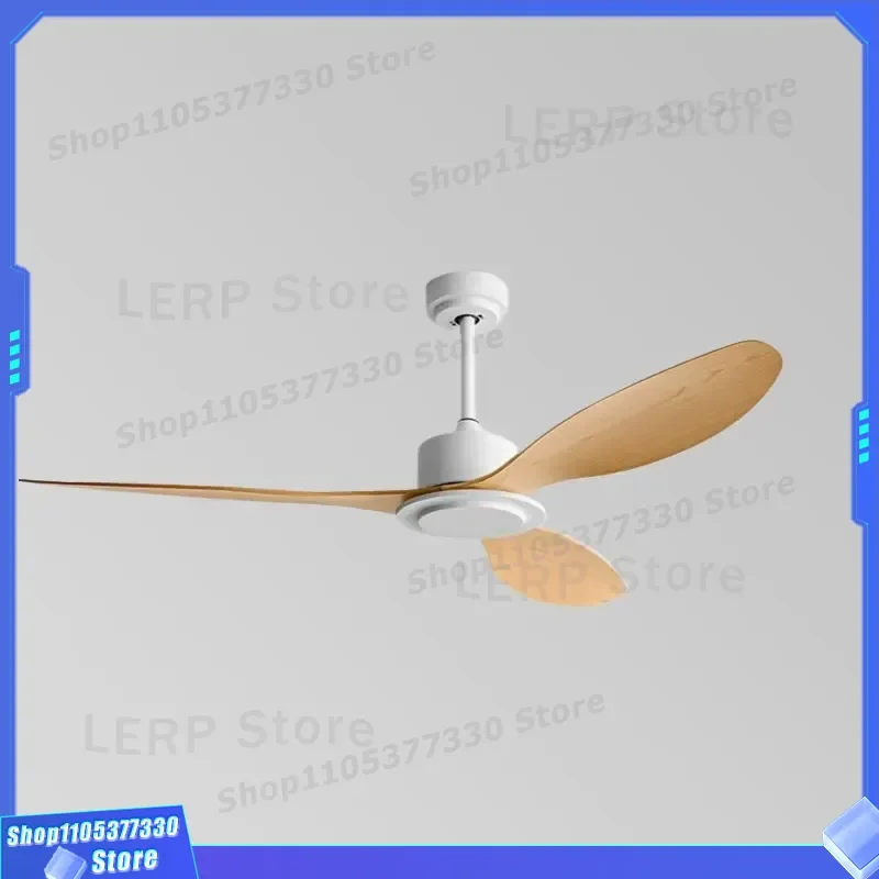 Modern DC Motor Ceiling Fan with Remote Control Reversible Rotation ABS Blades for Bedroom Living Room Lightless Design