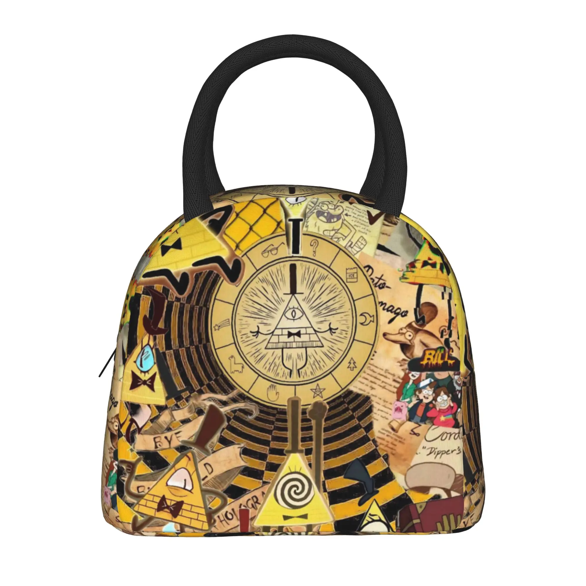 G-Gravity Falls Thermal Insulated Lunch Bag for Office  Portable Bento Box Men Women Cooler Thermal Lunch Boxes