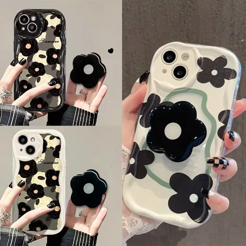 Ins Black Flower Br… - image