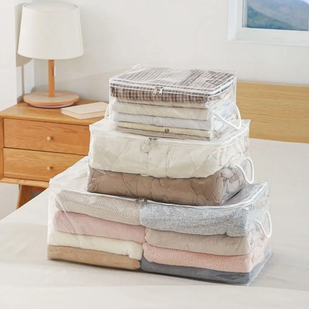 

Large Capacity Clear Quilt Storage Bag Folding Plastic Clothes Storage Bag Dust-proof Waterproof Sweater Storage Bag