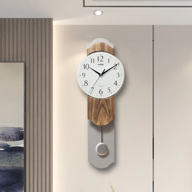 Reloj de Pared Vertical de Diseño Moderno, de Madera, Estilo Nórdico, para Dormitorio, Decoración de Lujo, Reloj de Pared Moderno, Artículos Decorativos