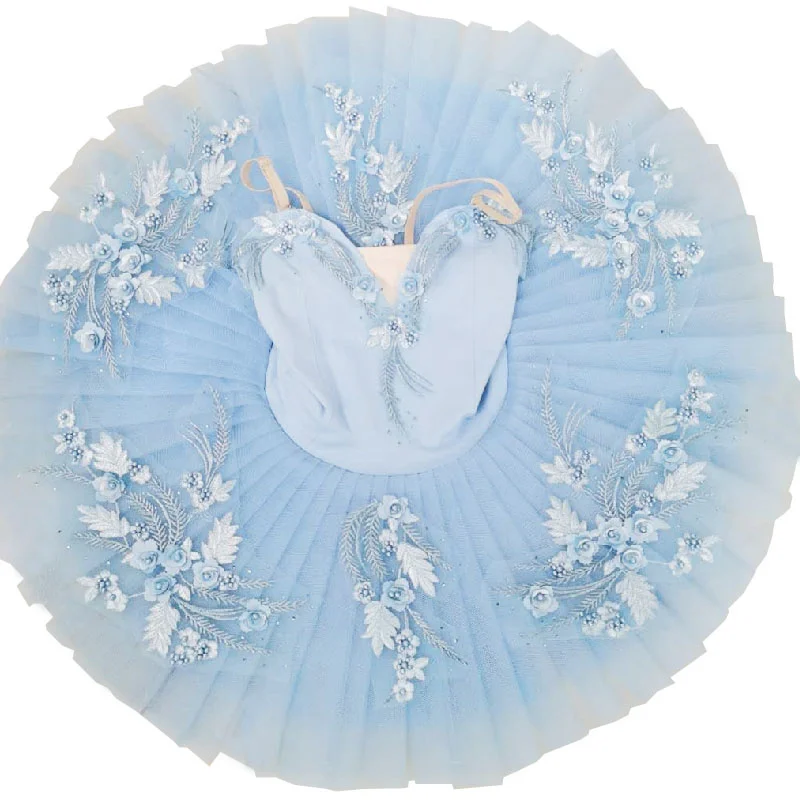 Nieuwe blauwe hemel professionele balletjurk klassieke balletrok mannelijke volwassen balletrok pannenkoekrok meisje balletrok