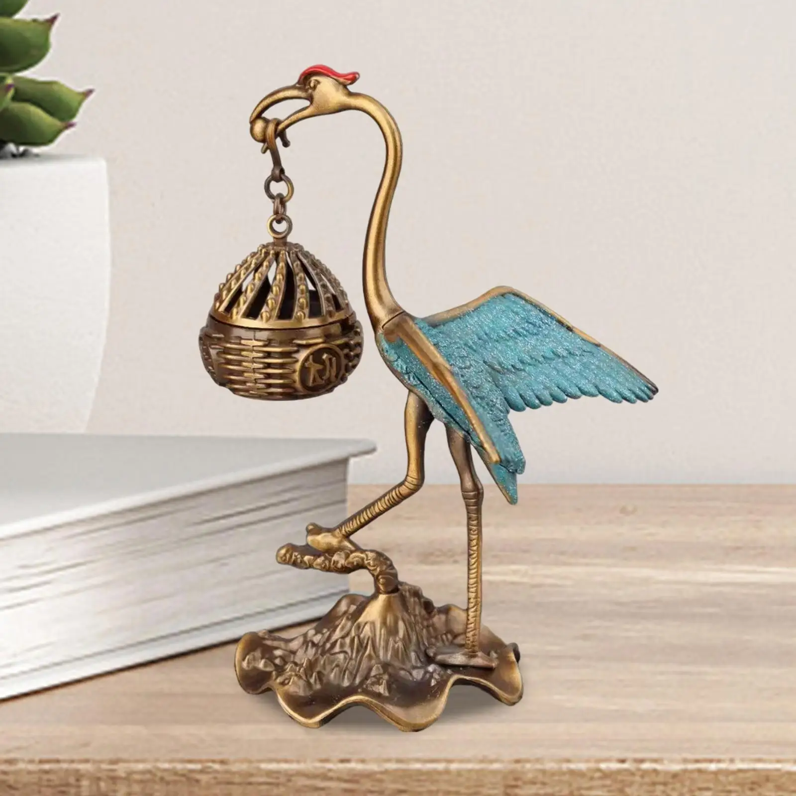 Hanging Incense Burner Crane Censer Incense Holder for Cone Decorative Incense Diffuser for Bedroom Room
