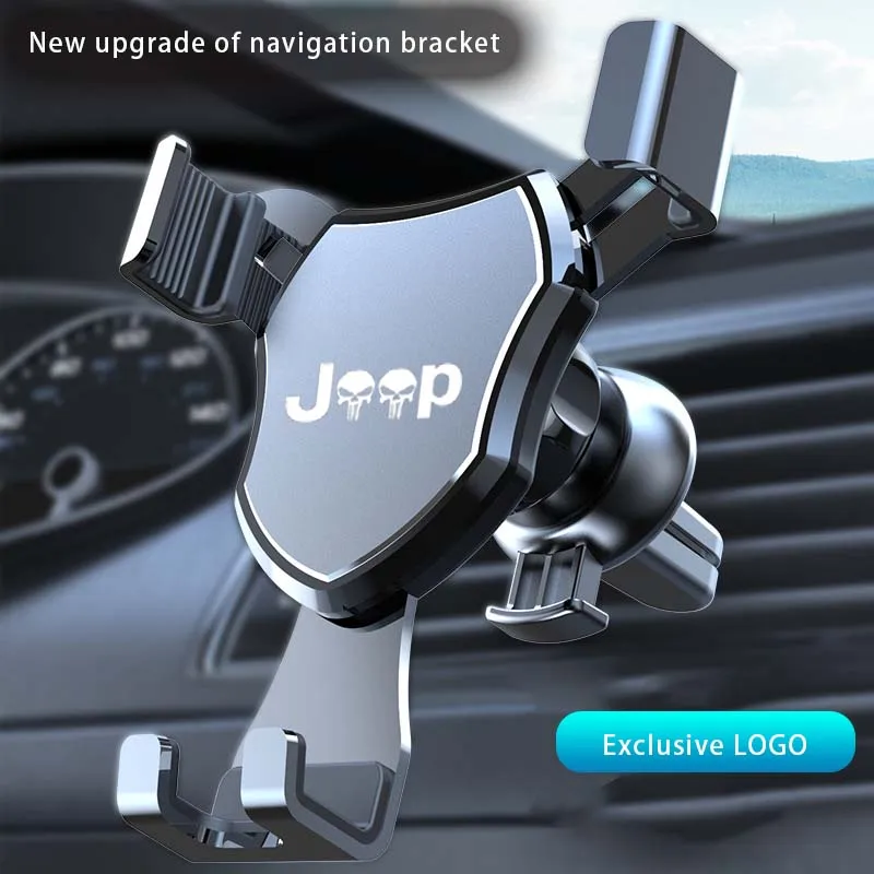 Car Phone Holder Auto Locking Universal Air Outlet GPS For Jeep Wrangler JK JL XJ Grand Cherokee Patriot liberty 4XE Accessories