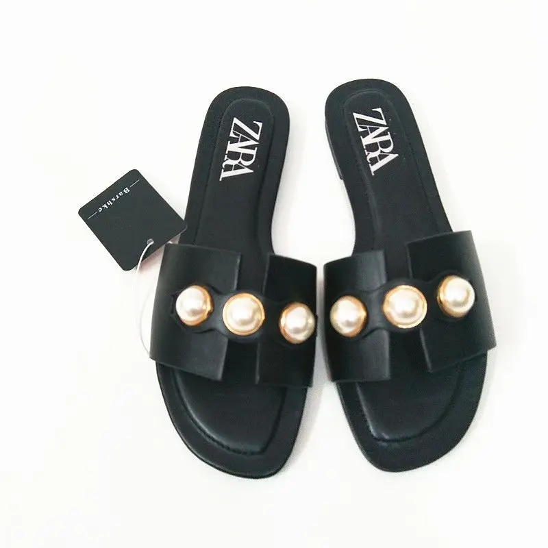 Lato 2024 Open Toe Rhenstone Flat Slides Crystals Kapcie damskie i sandały damskie Buty białe Klejnoty domowe Dom Pvc