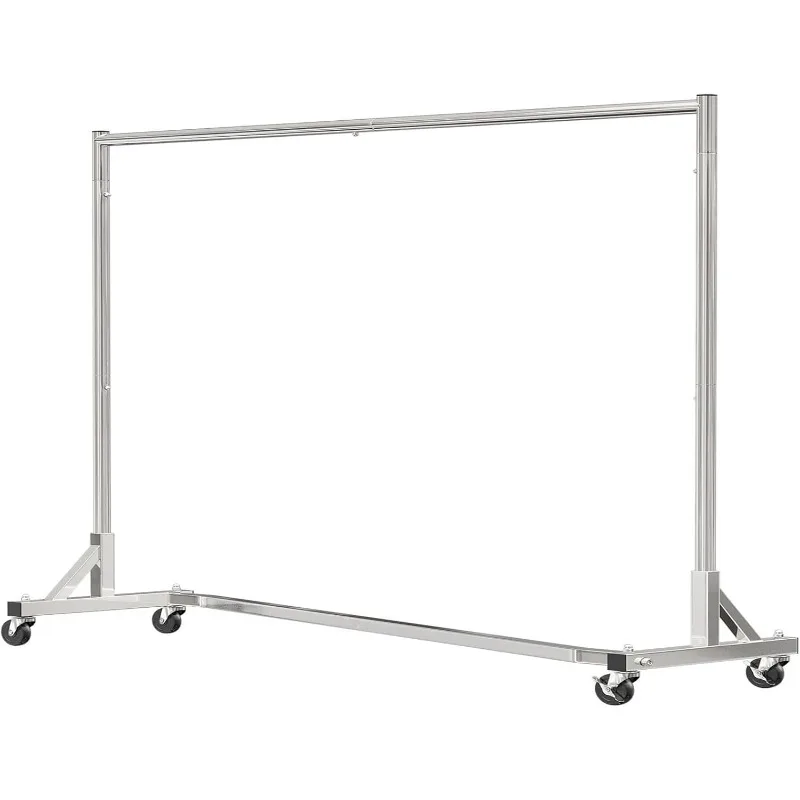 Industrial Grade Z-Base 70in extra long Clothes Garment Rack, Commercial Grade Rolling Clothing Rack