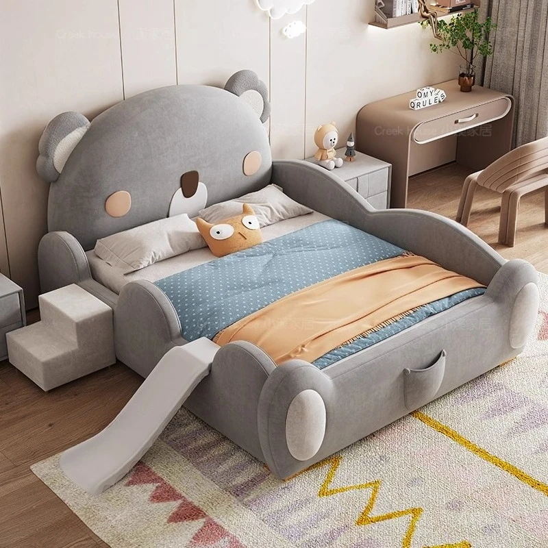 g*-135x200cm guardrail slide, single girl with kids bed Headboard frames bed luxury king size queen bedroom home furniture