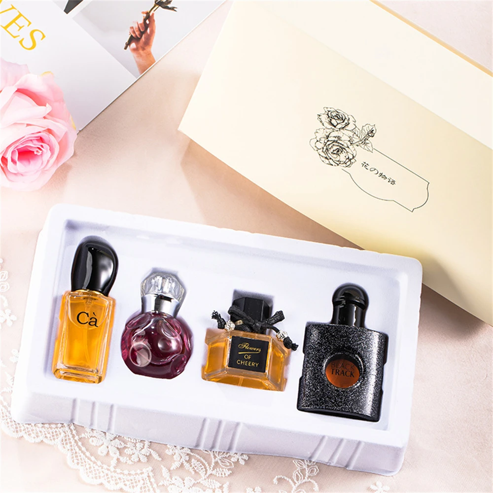 Confezione regalo profumo donna 100ml Set quattro pezzi fragranza duratura corpo Spray pianta profumo floreale feromone colonia Parfum Pour Femme