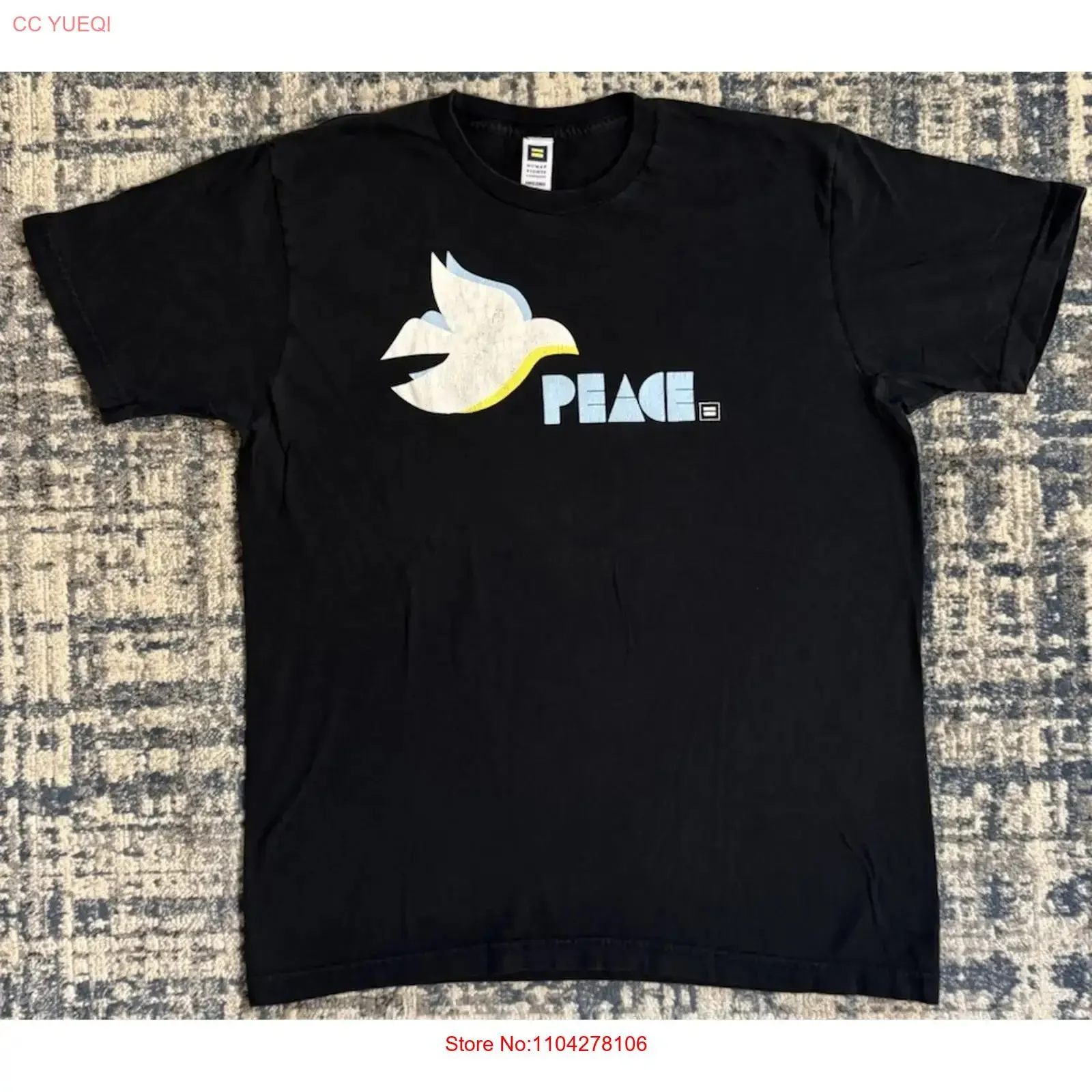 Vintage 2000s Peace Human Rights Campaign T Shirt Size L LGBTQ Equality Dove vintage Washed fashion designer clothes Stylish