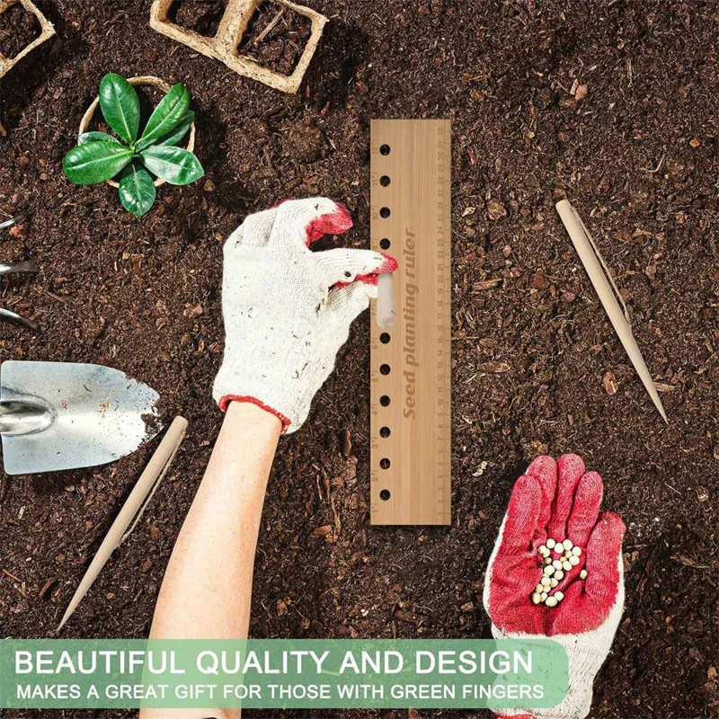 1PC orto misurazione della distanza di semina semina attrezzi da giardinaggio 33.9x7.2cm