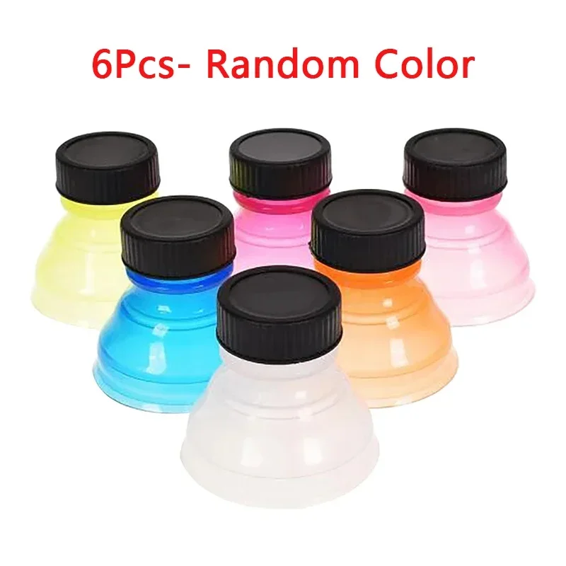 

6Pcs Cover Lid Reusable Beverage Can Cap Soda Beer Flip Bottles Top Container Snap Leak Proof Sealing Drink Bottle Topper