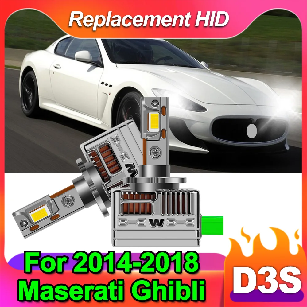 

For 2014-2018 Maserati Ghibli D3S D3R LED Headlight Kit Bulbs 150W 20000LM 6000K White Replacement Conversion Lamp