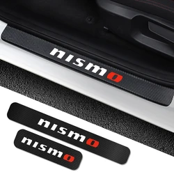 Car Door Sill Stickers For Nissan Nismo Qashqai J10 Juke Micra Leaf Sentra Patrol Y61 Note Carbon Fiber Cover Auto Accessories