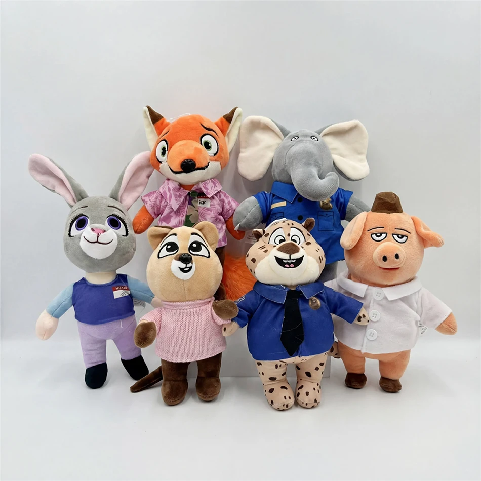 

Мультфильм милые аниме животное кролик Джуди Фокс Мистер Ник плюшевая игрушка украшение для спальни игрушки куклы детские рождественские подарки на лучший выбор