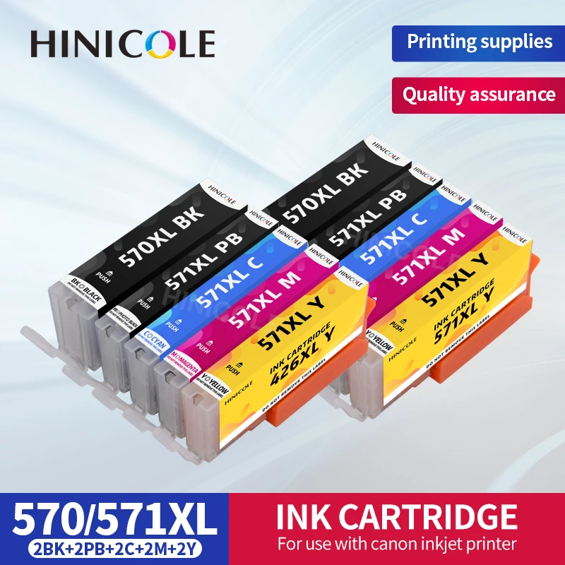 PGI 570XL CLI 571XL Ink Cartridge For Canon 570 571 XL Compatible PIxma MG5751 MG5752 MG5753 MG 5750 5751 5752 5753 Printer