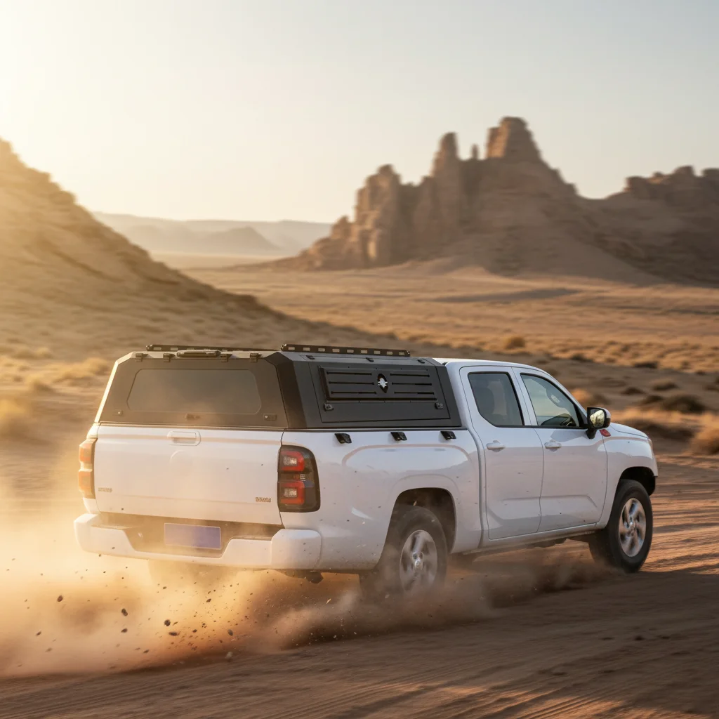 

Fordon NP300 Locking Waterproof Pickup Truck Hardtop Canopy with Tailbox Manganese Steel 5.5ft for 2022-2023
