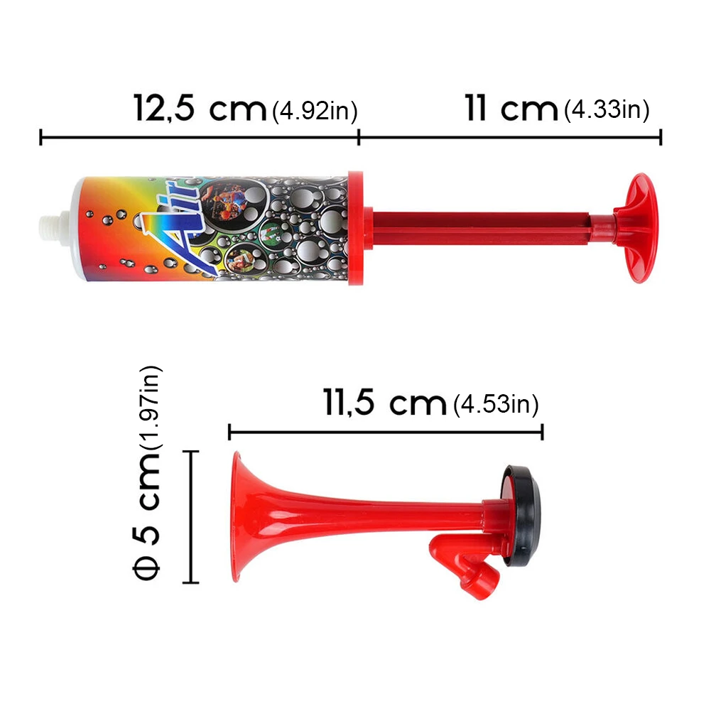 Football Championship Fanfare Portable Air Pressure Trumpets Football Stadium Horn for Boating Sports Events Birthday Parties