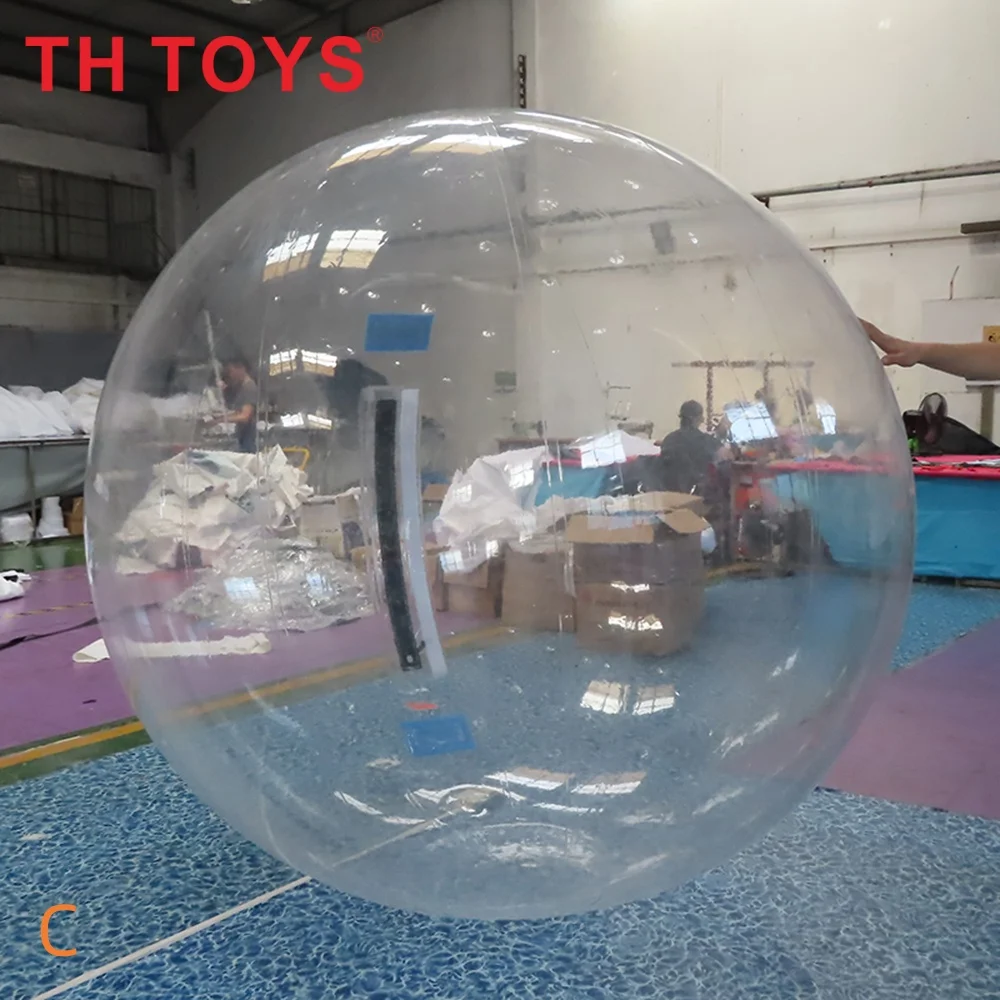 nave aerea veloce a porta, palla gonfiabile per camminare sull'acqua per bambini e adulti sulla piscina, palla a bolle in PVC trasparente per spettacoli teatrali