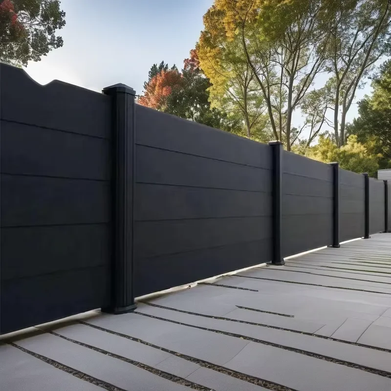 Hot-selling Power Coated Decorative Garden Privacy Horizontal Aluminum Slatted Fence Panel