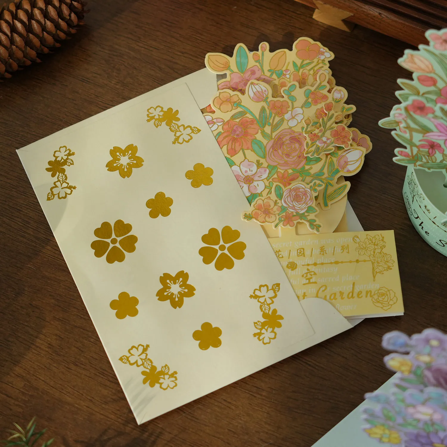 3D Pop UP Flower Greeting Cards Birthday Invitation Card Handmade Butterfly Thank You Postcard Wife Mom Girlfriend Teacher Gifts view 3