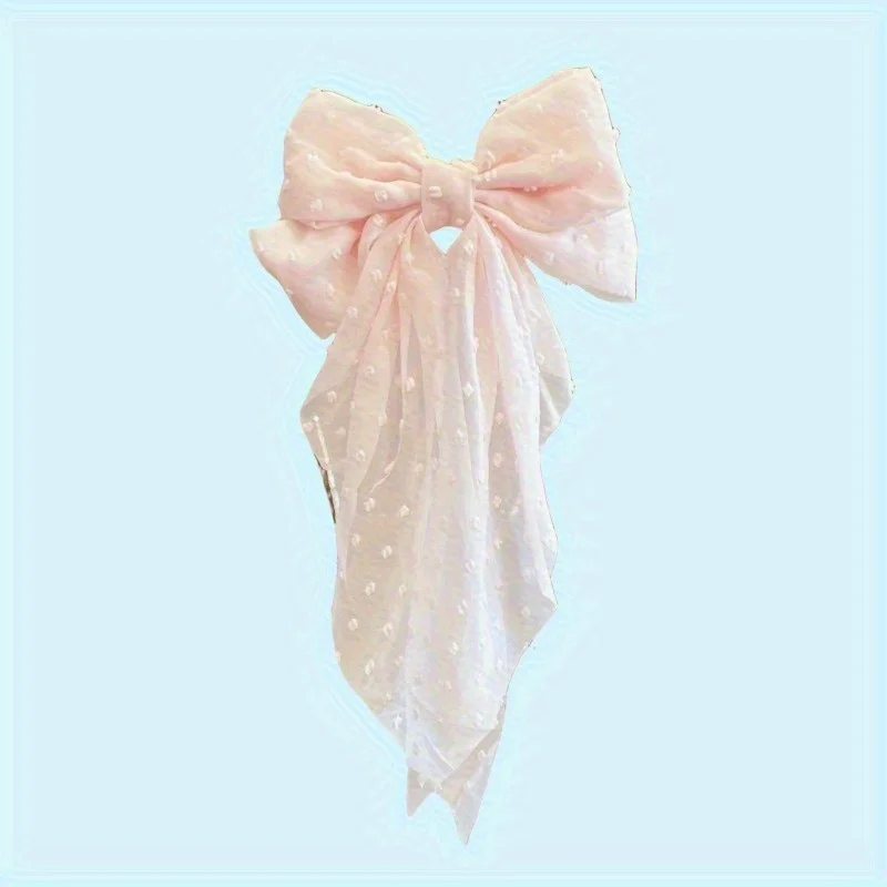 

Elegant Bow Fascinator Hairpin, Women's Streamer Hair Clip for Ponytail, Spring Goddess Headband Hair Accessory