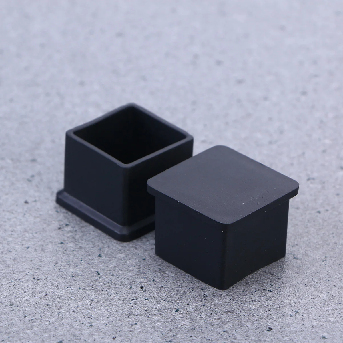 

50 Pcs Furniture Feet Covers Soft Rubber Anti Slip Noise Free Chairs Tables Wooden Floor Protectors Square Leg Caps Pads