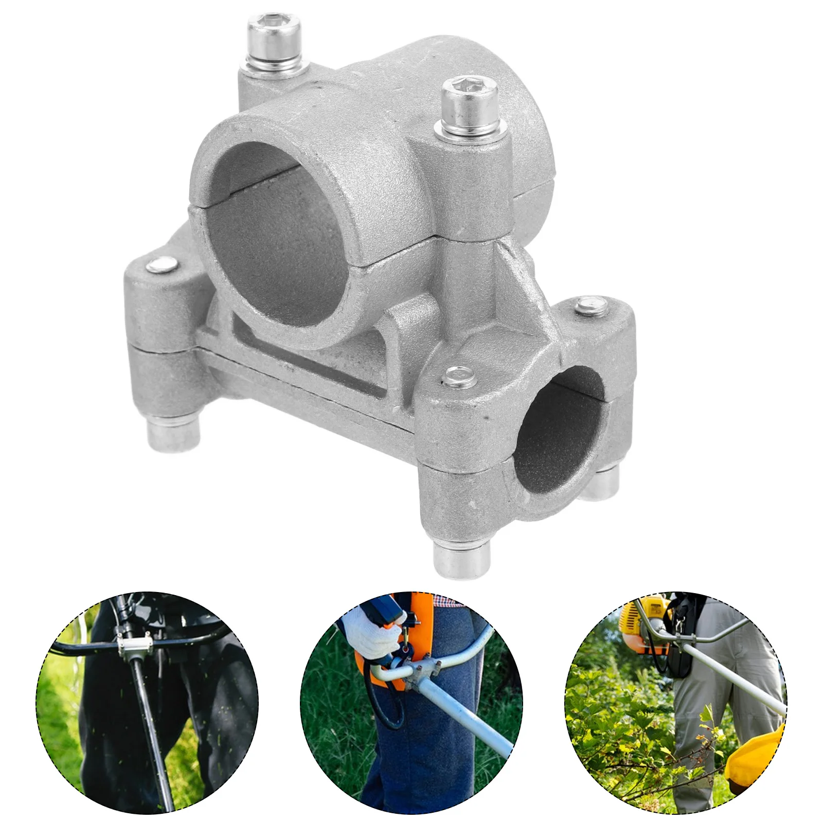 

Aluminum Alloy Lawn Mower Handle Fixing Seat 18mm Mounting Hole Easy Installation Compatible with Trimmers Edgers Brush Machines