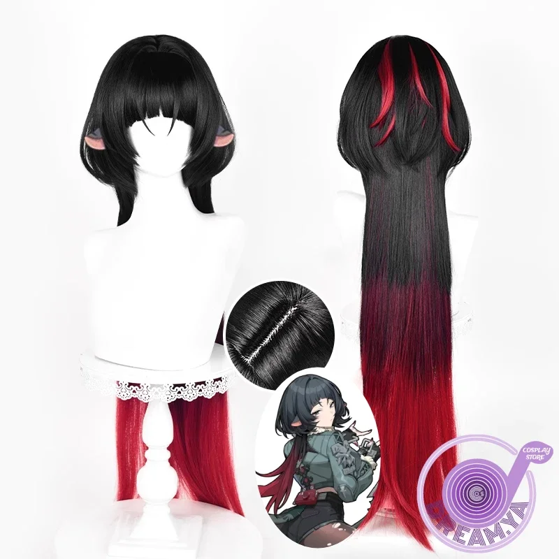 

Парик для косплея Джейн Доу Zenless Zone Zero Черный Красный Длинные Синтетические волосы термостойкий Хэллоуин ролевые игры искусственные головные уборы + парик шапочка