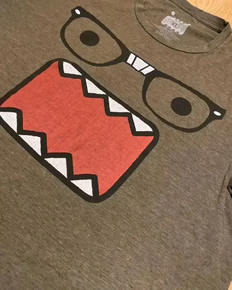 Kawaii Glasses Monster Short Sleeves Woman American Printing Brown T-shirt Summer Tide Cotton Tops