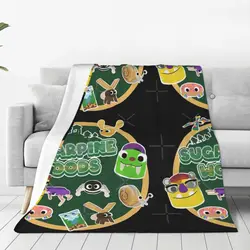 Sugarpine Woods Bugsnax Characters Kinda Bug Kinda Snack Bugsnax Snax And Grumpus Blanket Bedspread On The Bed Beach Blanket