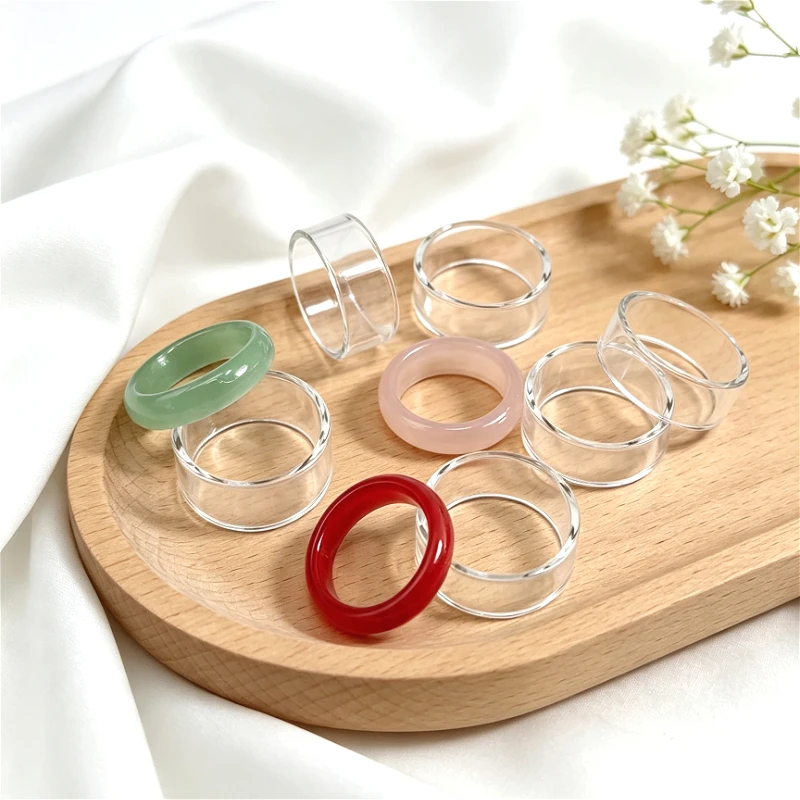 Straight Borosilicate Glass Loop OD26 OD27 OD28 OD29 OD30 Guitar Slide DIY Handmade Ornament Jewelry Decor Accessories