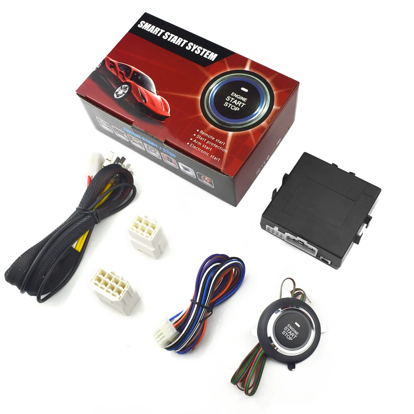 

Автомобильная сигнализация для Toyota Start Stop, система дистанционного запуска двигателя, комплект зажигания, вход без ключа Yaris Corolla Rav4 Hilux Auris Camry