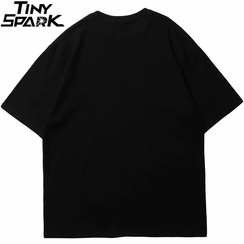 الهيب هوب الكرتون فتاة القط اليابانية كانجي طباعة تي شيرت الشارع الشهير تي شيرت على طراز هاراجوكو 2025 الرجال الصيف قصيرة الأكمام التي شيرت بلايز تيز #2