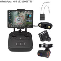 Skydroid T10 Remote Control Mini Camera 10km Digital Map Transmission 4 in 1 With R10 Receiver for RC Plant Protection -