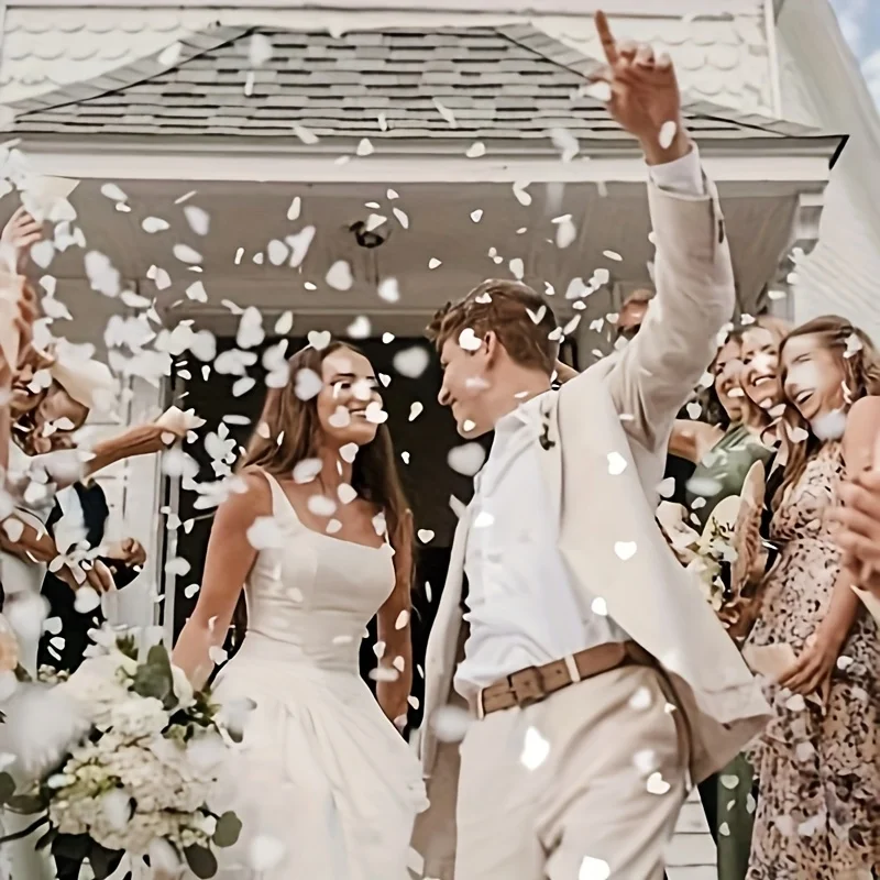 6000 قطعة من قصاصات الورق البيضاء على شكل قلب لحفلات الزفاف وحفلات الزفاف والذكرى السنوية - سهلة الرمي، زينة عيد الميلاد